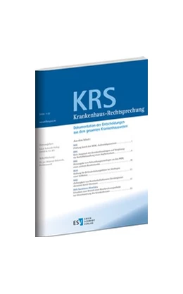 Abbildung von KRS • Krankenhaus-Rechtsprechung | 4. Auflage | 2024 | beck-shop.de