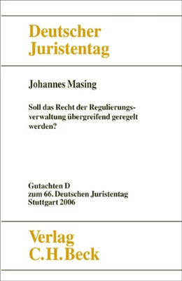 Abbildung von Soll das Recht der Regulierungsverwaltung übergreifend geregelt werden? | 1. Auflage | 2006 | beck-shop.de