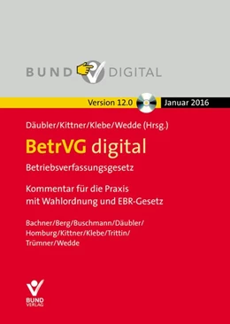 Abbildung von Däubler / Kittner | BetrVG digital (Version 12.0 ) • Apart | 12. Auflage | 2016 | beck-shop.de