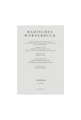 Abbildung von Streck | Badisches Wörterbuch. Band V/Lieferung 84 | 1. Auflage | 2017 | beck-shop.de