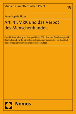 Abbildung von Ritter | Art. 4 EMRK und das Verbot des Menschenhandels | 1. Auflage | 2015 | 15 | beck-shop.de