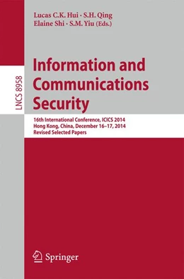 Abbildung von Hui / Qing | Information and Communications Security | 1. Auflage | 2015 | 8958 | beck-shop.de
