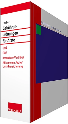 Abbildung von Hecker | Gebührenordnungen für Ärzte • mit Aktualisierungsservice | 1. Auflage | 2022 | beck-shop.de