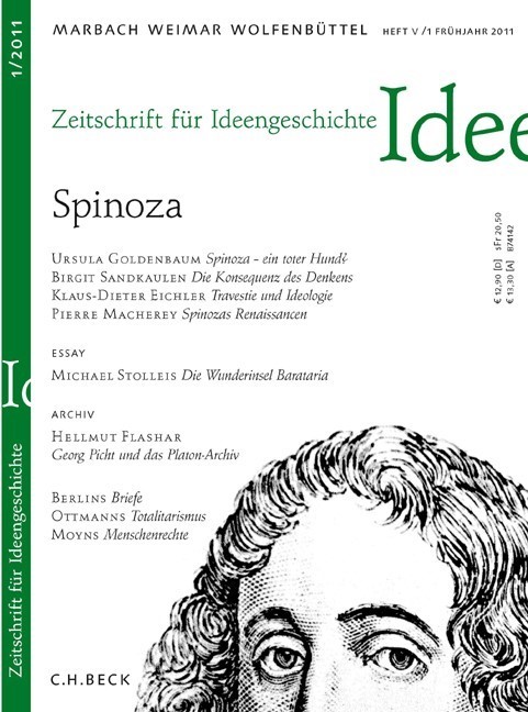 Cover:, Zeitschrift für Ideengeschichte Heft V/1 Frühjahr 2011