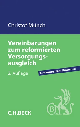 Abbildung von Münch | Vereinbarungen zum reformierten Versorgungsausgleich | 2. Auflage | 2015 | beck-shop.de