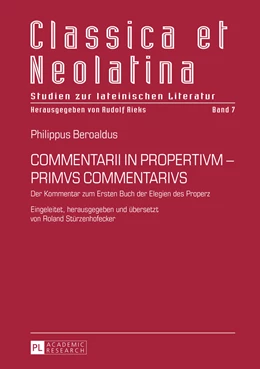 Abbildung von Stürzenhofecker | COMMENTARII IN PROPERTIVM - PRIMVS COMMENTARIVS | 1. Auflage | 2015 | 7 | beck-shop.de