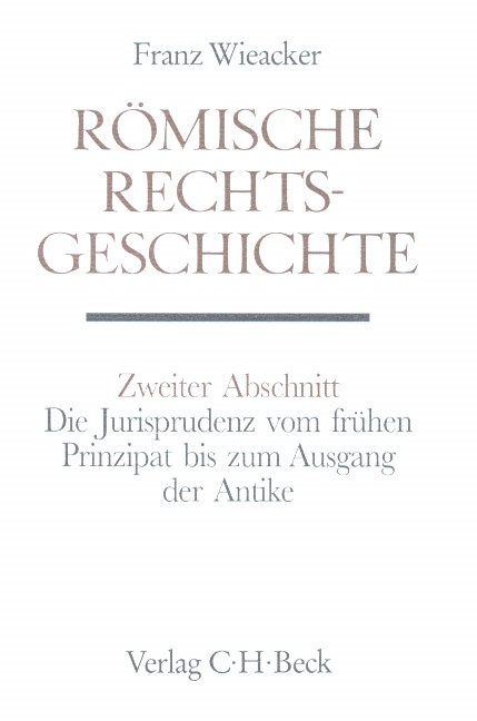 Cover: Wieacker, Franz, Römische Rechtsgeschichte