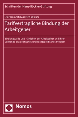 Abbildung von Deinert / Walser | Tarifvertragliche Bindung der Arbeitgeber | 1. Auflage | 2015 | 82 | beck-shop.de
