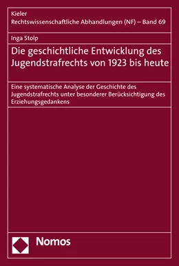 Abbildung von Stolp | Die geschichtliche Entwicklung des Jugendstrafrechts von 1923 bis heute | 1. Auflage | 2015 | 69 | beck-shop.de