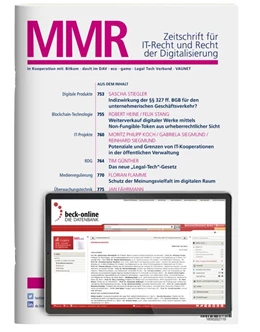 Abbildung von MMR • Zeitschrift für IT-Recht und Recht der Digitalisierung | 21. Auflage | 2022 | beck-shop.de