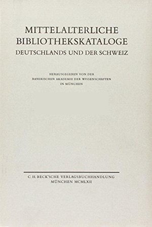 Cover: Sigrid Krämer, Mittelalterliche Bibliothekskataloge  Ergänzungsband I: Handschriftenerbe des deutschen Mittelalters Tle. 1 und 2: Aachen bis Zyfflich