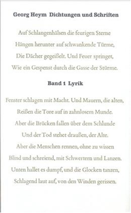 Cover: Georg Heym, Dichtungen und Schriften  Bd. 1: Lyrik