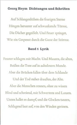 Abbildung von Georg Heym | Dichtungen und Schriften Bd. 1: Lyrik | 1. Auflage | 1981 | beck-shop.de