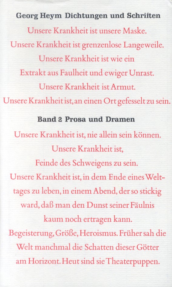 Cover: Georg Heym, Dichtung und Schriften  Bd. 2: Prosa und Dramen