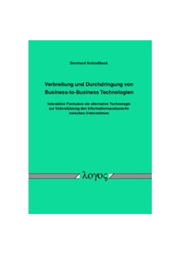 Abbildung von Schindlbeck | Verbreitung und Durchdringung von Business-to-Business Technologien | 1. Auflage | 2015 | beck-shop.de