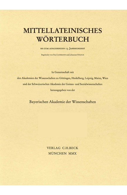 Cover: , Mittellateinisches Wörterbuch  19. Lieferung (conductus - coniugium)