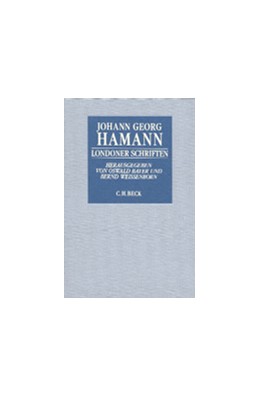 Cover: Hamann, Johann Georg, Londoner Schriften