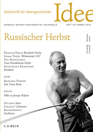 Cover: , Zeitschrift für Ideengeschichte Heft X/3 Herbst 2016