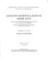 Cover: Bernhard, Michael, Lexicon Musicum Latinum Medii Aevi = Wörterbuch der lateinischen Musikterminologie des Mittelalters bis zum Ausgang des 15. Jahrhunderts = Dictionary of Medieval Latin Musical Terminology to the End of the 15th Century
