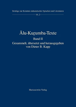 Abbildung von Kapp | Alu-Kurumba-Texte | 1. Auflage | 2015 | 16,2 | beck-shop.de