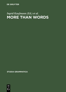 Abbildung von Kaufmann / Stiebels | More than Words | 1. Auflage | 2015 | beck-shop.de