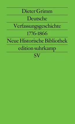 Abbildung von Grimm | Deutsche Verfassungsgeschichte 1776–1866 | 1. Auflage | 1988 | 1271 | beck-shop.de