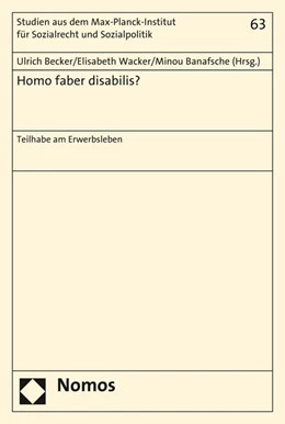 Abbildung von Becker / Wacker | Homo faber disabilis? | 1. Auflage | 2015 | 63 | beck-shop.de