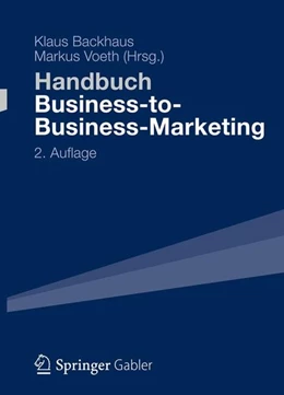 Abbildung von Backhaus / Voeth | Handbuch Business-to-Business-Marketing | 2. Auflage | 2015 | beck-shop.de