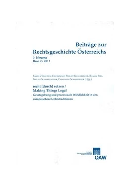 Abbildung von Staudigl-Ciechowicz / Klausberger | Beiträge zur Rechtsgeschichte Österreichs, 3. Jahrgang, Band 2/2013 | 1. Auflage | 2014 | 2/2013 | beck-shop.de