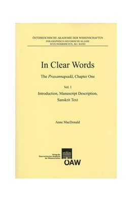 Abbildung von MacDonald | In Clear Words The Prasannapada, Chapter One | 1. Auflage | 2015 | 863 | beck-shop.de