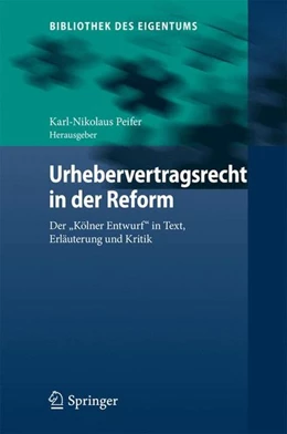 Abbildung von Peifer | Urhebervertragsrecht in der Reform | 1. Auflage | 2015 | beck-shop.de