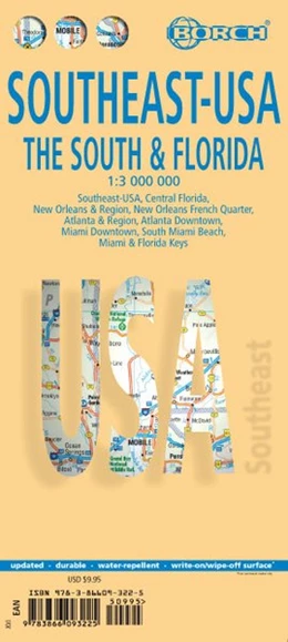 Abbildung von Southeast-USA The South and Florida 1 : 3 000 000. Road Map + City Maps | 14. Auflage | 2015 | beck-shop.de