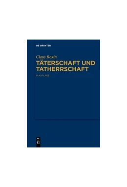 Abbildung von Roxin | Täterschaft und Tatherrschaft | 9. Auflage | 2015 | beck-shop.de