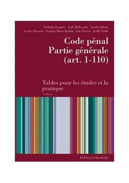 Abbildung von Dongois / Bichovsky | Code pénal - Partie générale (art. 1-110) | 4. Auflage | 2016 | beck-shop.de