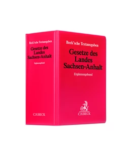 Abbildung von Gesetze des Landes Sachsen-Anhalt Ergänzungsband | 11. Auflage | 2024 | beck-shop.de