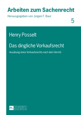 Abbildung von Posselt | Das dingliche Vorkaufsrecht | 1. Auflage | 2015 | 5 | beck-shop.de
