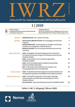 Abbildung von IWRZ • Zeitschrift für Internationales Wirtschaftsrecht | 3. Auflage | 2024 | beck-shop.de