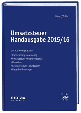 Abbildung von Langer / Vellen | Umsatzsteuer Handausgabe 2015/2016 | 1. Auflage | 2016 | beck-shop.de