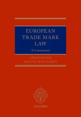 Abbildung von Kur / Senftleben | European Trade Mark Law | 1. Auflage | 2017 | beck-shop.de