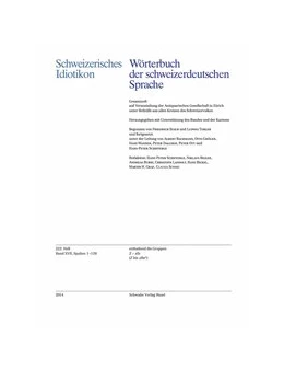 Abbildung von Schweizerisches Idiotikon Band XVII, Heft 222 | 1. Auflage | 2016 | Band XVII, Heft 222 | beck-shop.de