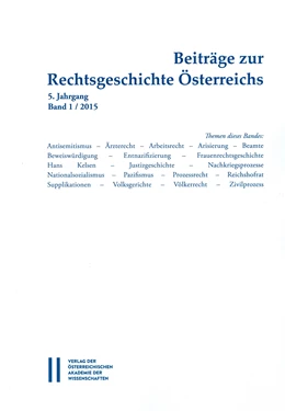 Abbildung von Olechowski | Beiträge zur Rechtsgeschichte Österreichs | 1. Auflage | 2015 | 5/1 | beck-shop.de
