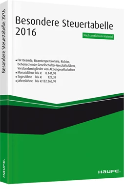 Abbildung von Besondere Steuertabelle 2016 | 1. Auflage | 2016 | beck-shop.de