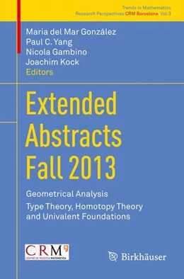 Abbildung von González / Yang | Extended Abstracts Fall 2013 | 1. Auflage | 2015 | beck-shop.de