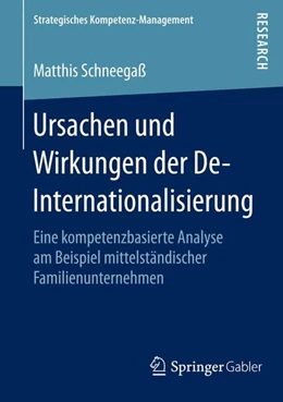 Abbildung von Schneegaß | Ursachen und Wirkungen der De-Internationalisierung | 1. Auflage | 2015 | beck-shop.de