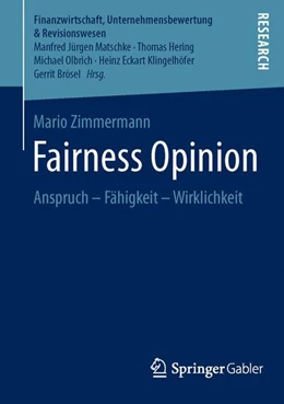 Abbildung von Zimmermann | Fairness Opinion | 1. Auflage | 2015 | beck-shop.de
