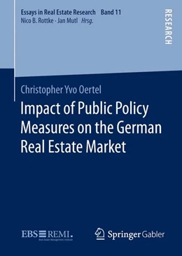 Abbildung von Oertel | Impact of Public Policy Measures on the German Real Estate Market | 1. Auflage | 2015 | beck-shop.de