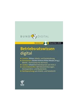 Abbildung von Betriebsratswissen digital • Version 9.3 | 9. Auflage | 2015 | beck-shop.de