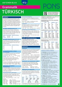 Abbildung von PONS Grammatik auf einen Blick Türkisch | 1. Auflage | 2016 | beck-shop.de