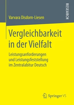 Abbildung von Disdorn-Liesen | Vergleichbarkeit in der Vielfalt | 1. Auflage | 2015 | beck-shop.de