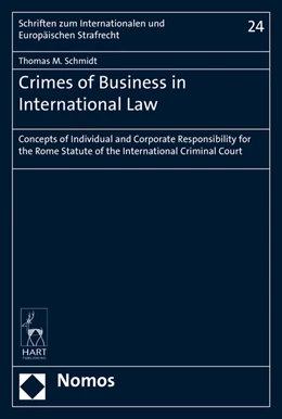 Abbildung von Schmidt | Crimes of Business in International Law | 1. Auflage | 2016 | 24 | beck-shop.de